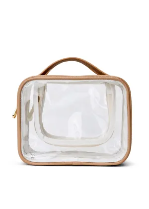 MOJO CLEAR COSMETIC BAG - LATTE
