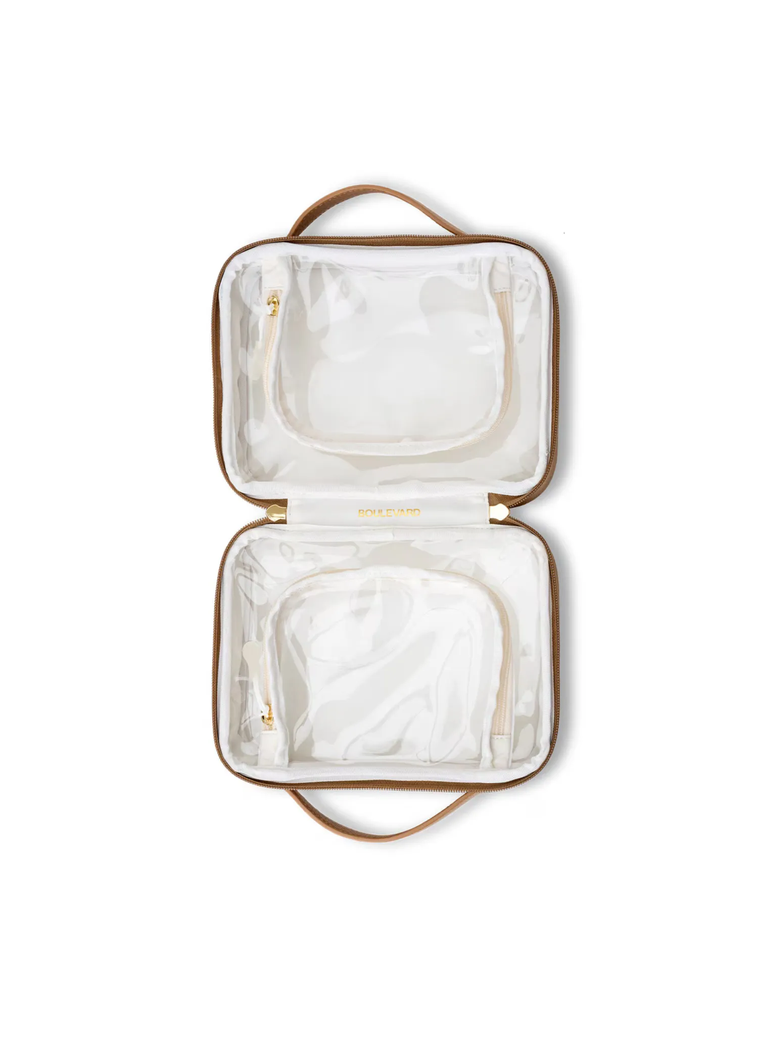 MOJO CLEAR COSMETIC BAG - LATTE