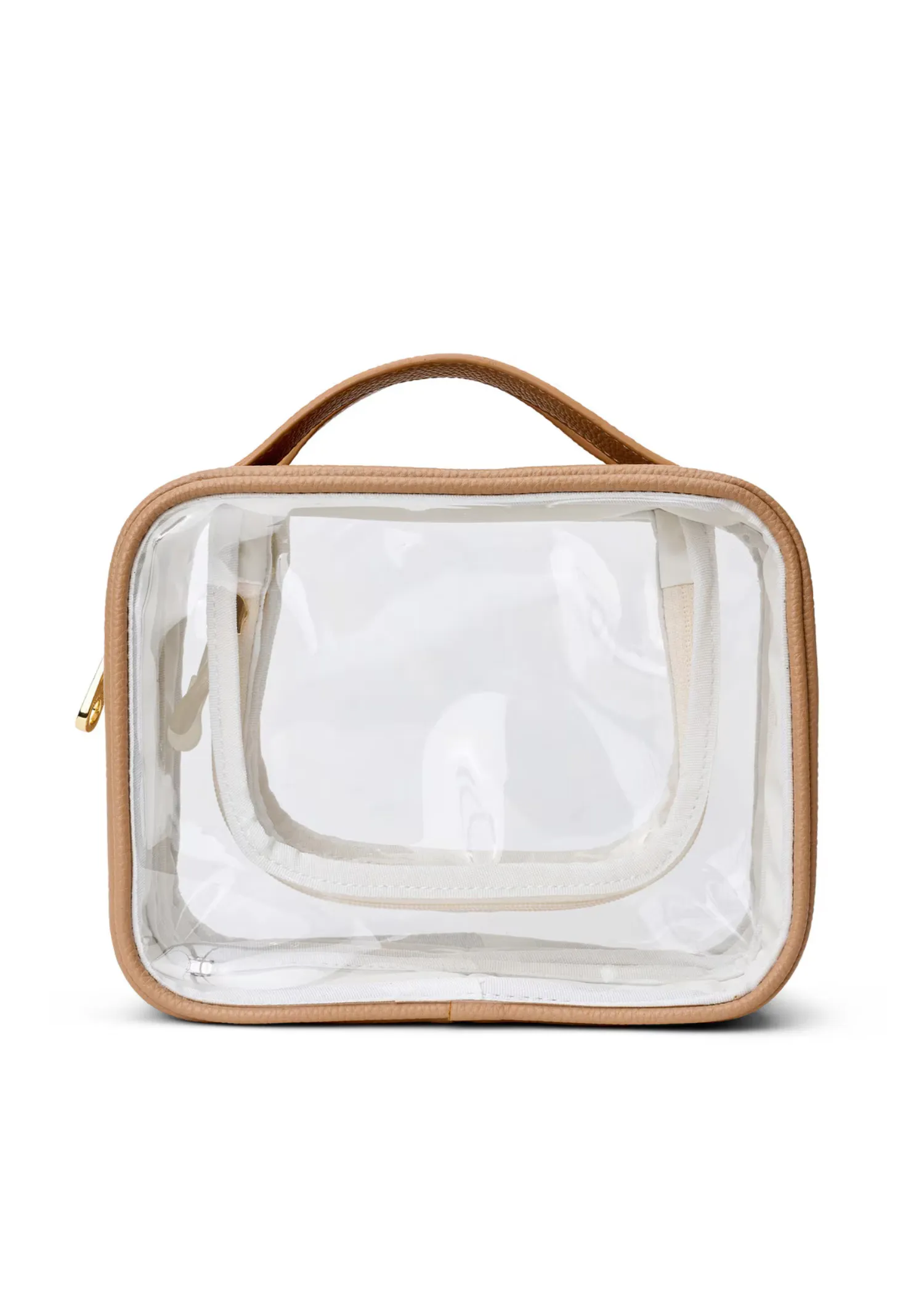 MOJO CLEAR COSMETIC BAG - LATTE