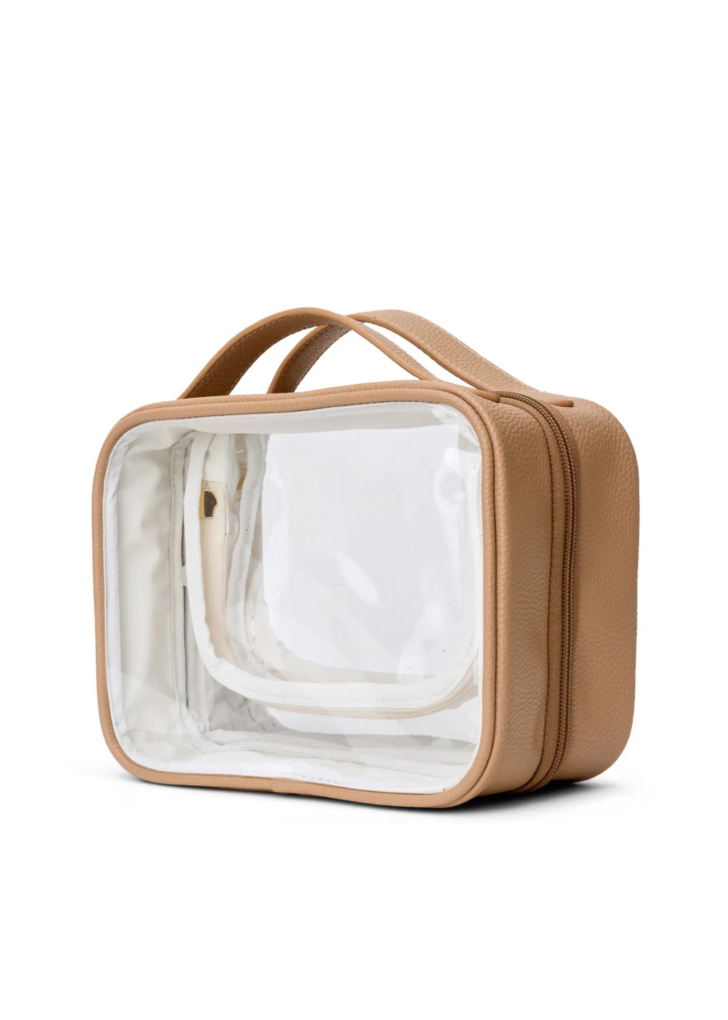 MOJO CLEAR COSMETIC BAG - LATTE
