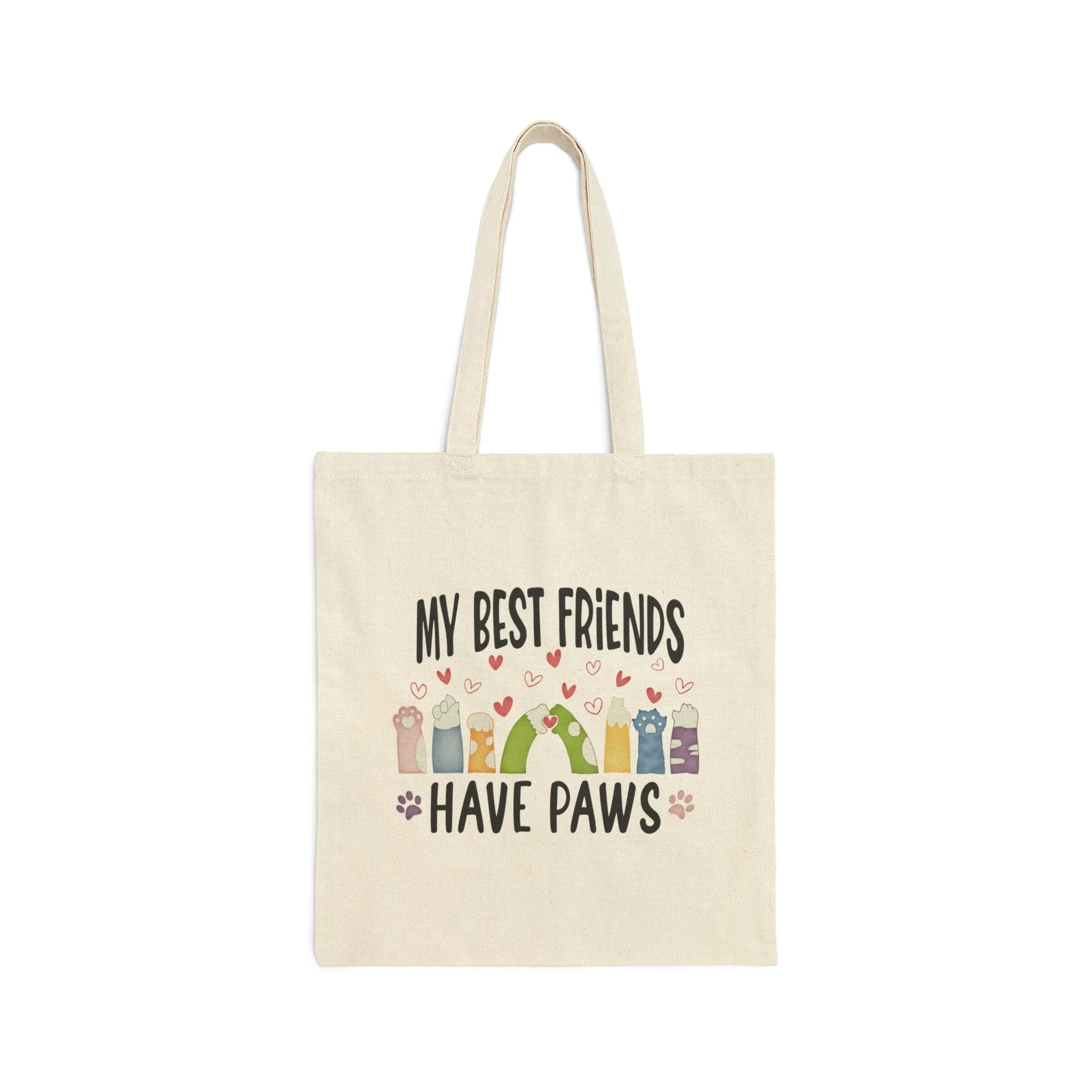 My Best Friends Have Paws Cute Cat Tote Bag, Cat Tote Bag