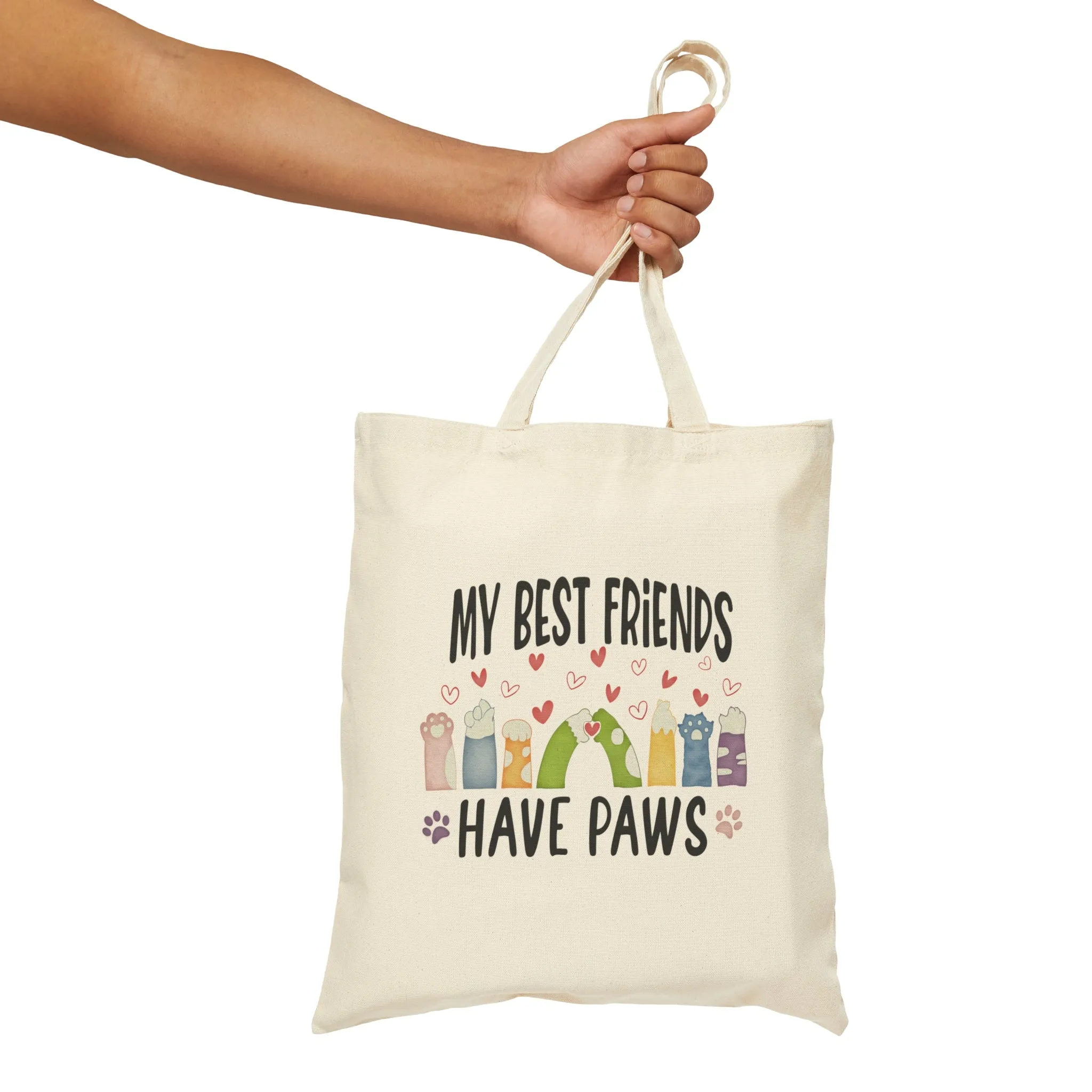 My Best Friends Have Paws Cute Cat Tote Bag, Cat Tote Bag