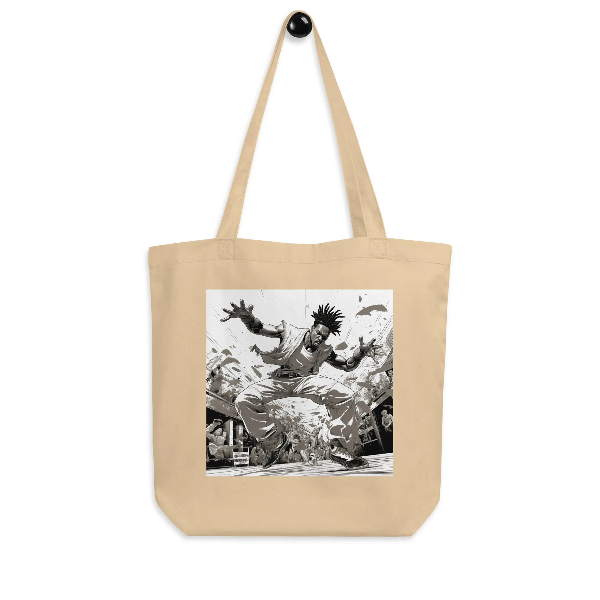 Natural Fiber Tote Bag Brazilian Capoeira