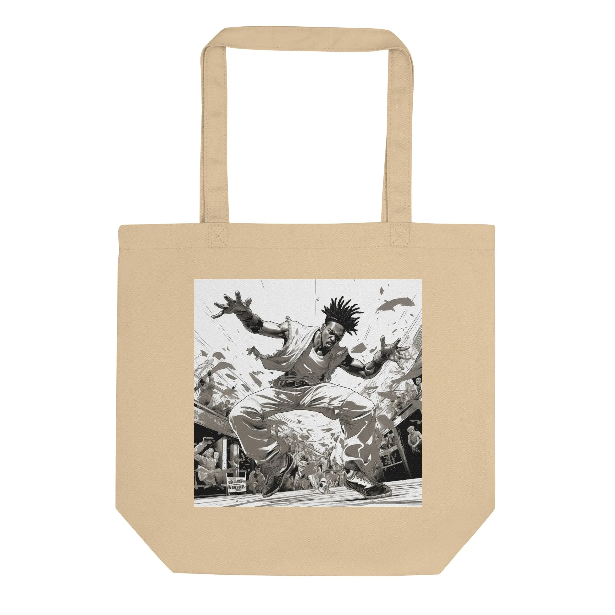 Natural Fiber Tote Bag Brazilian Capoeira