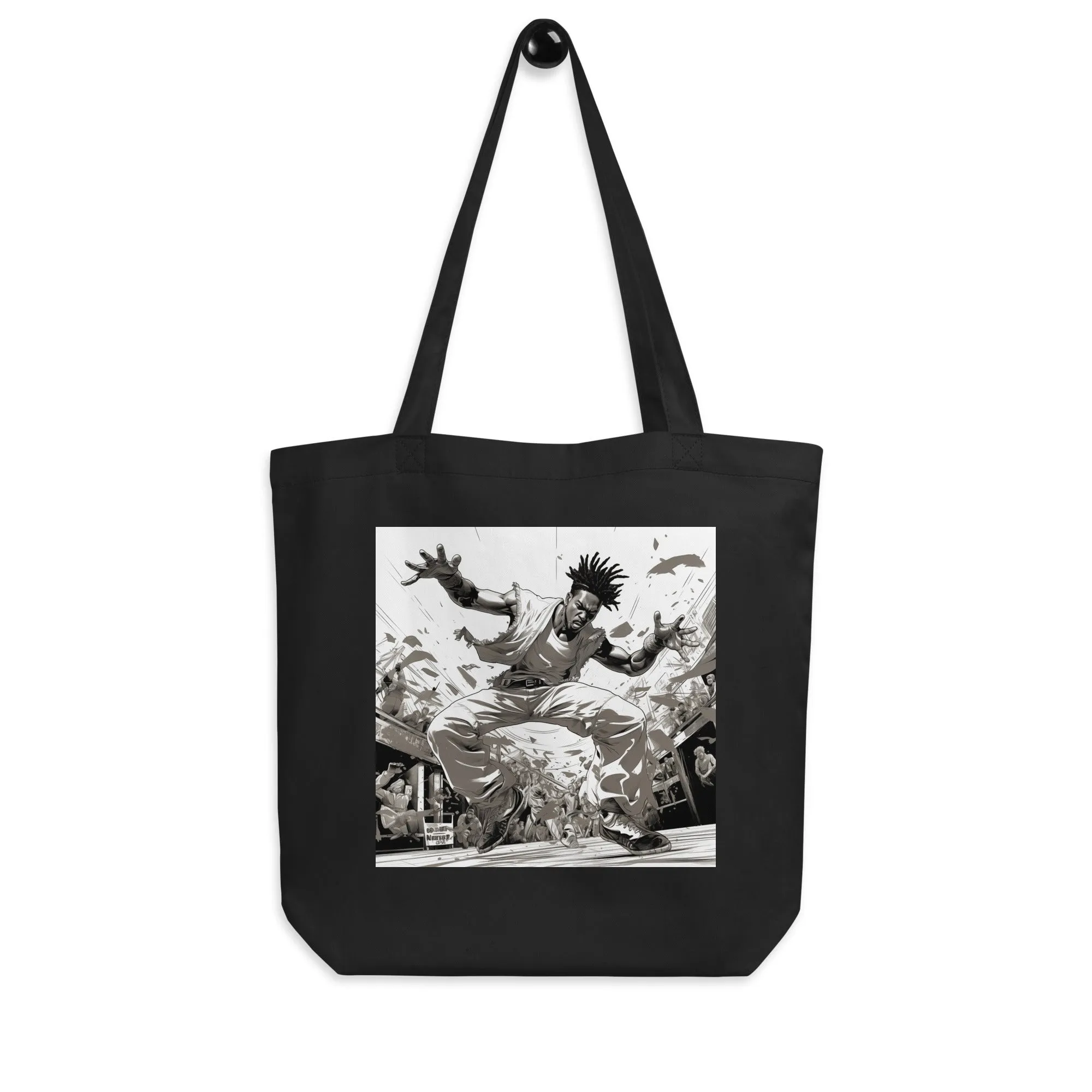 Natural Fiber Tote Bag Brazilian Capoeira