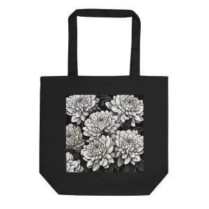 Natural Fiber Tote Bag Chrysanthemum