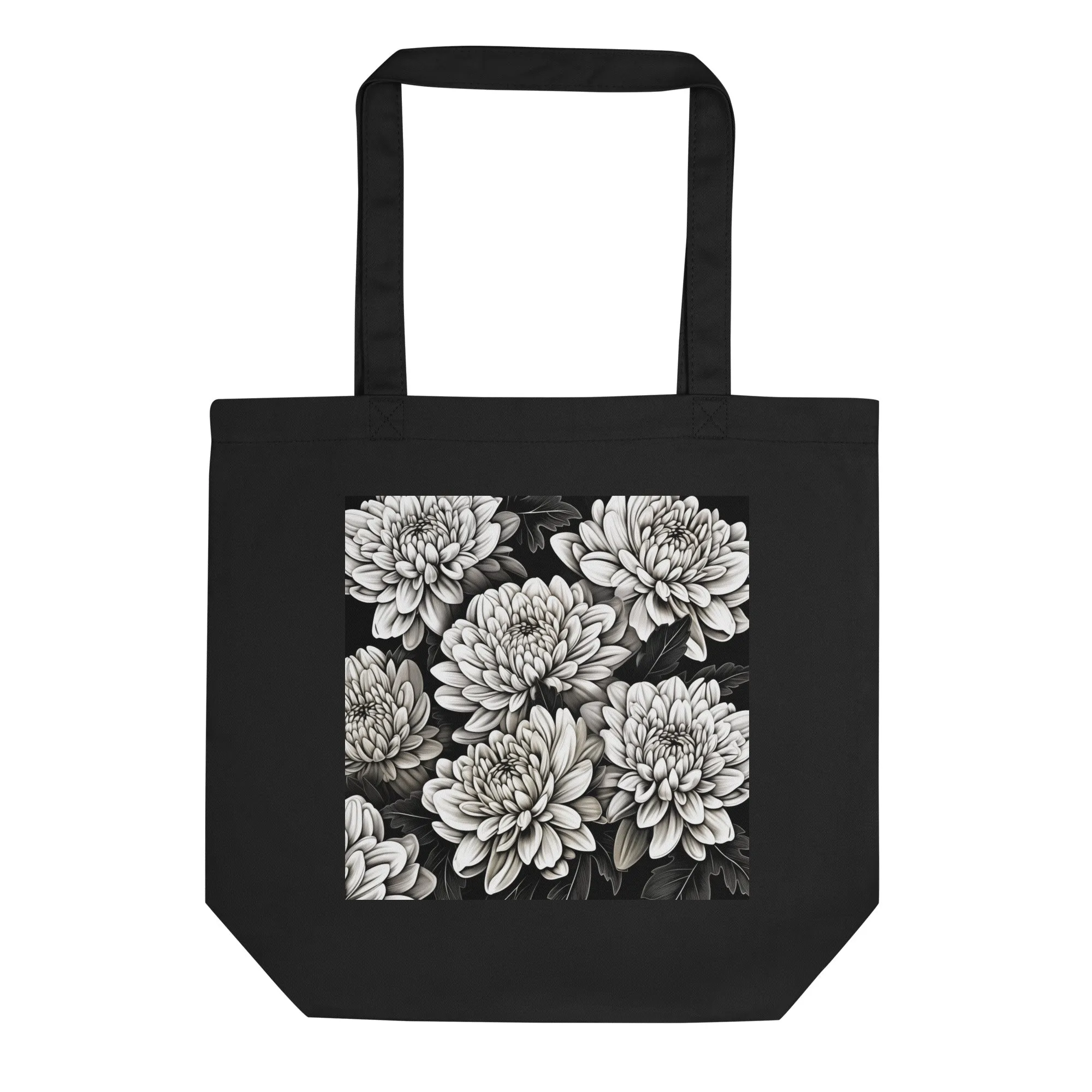 Natural Fiber Tote Bag Chrysanthemum