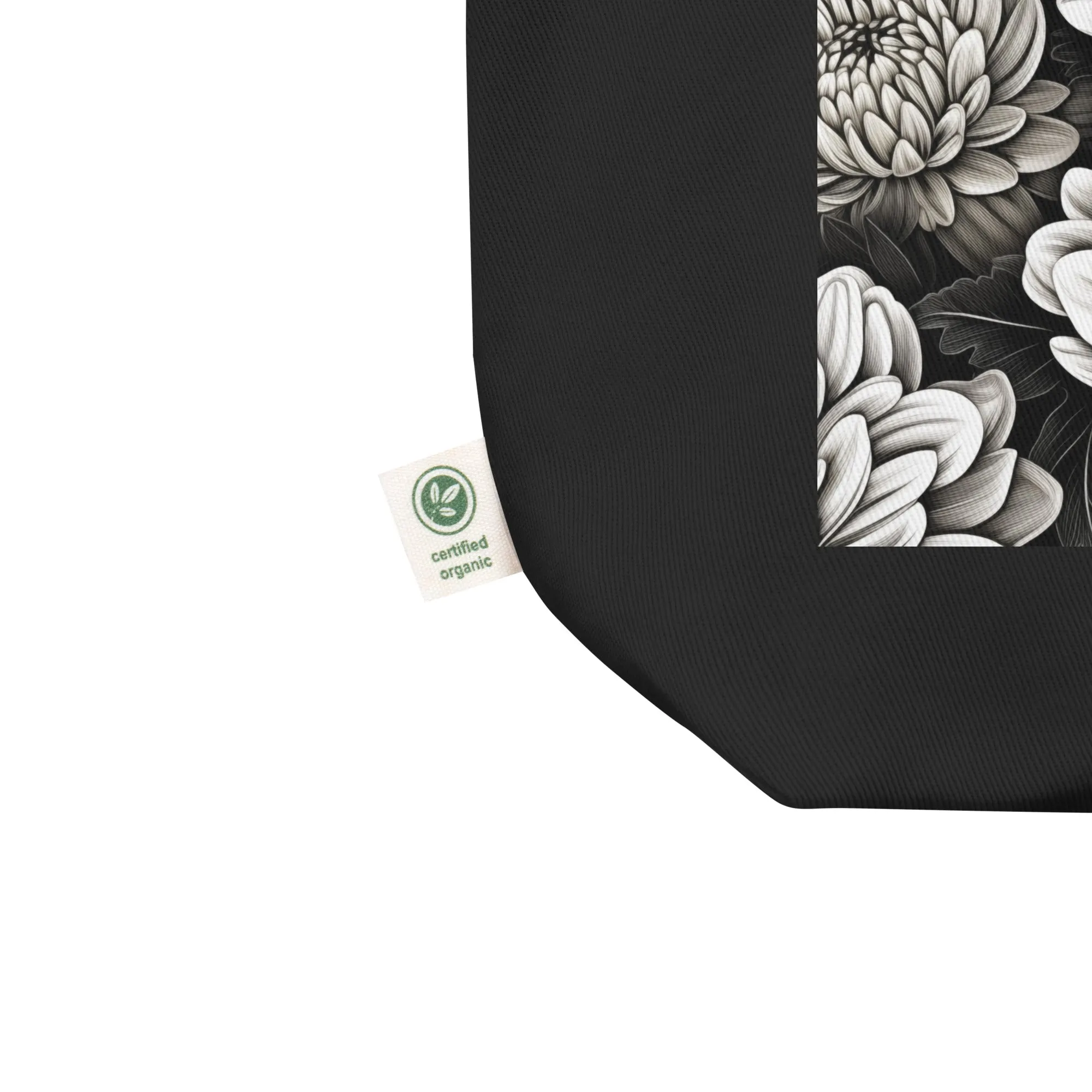 Natural Fiber Tote Bag Chrysanthemum