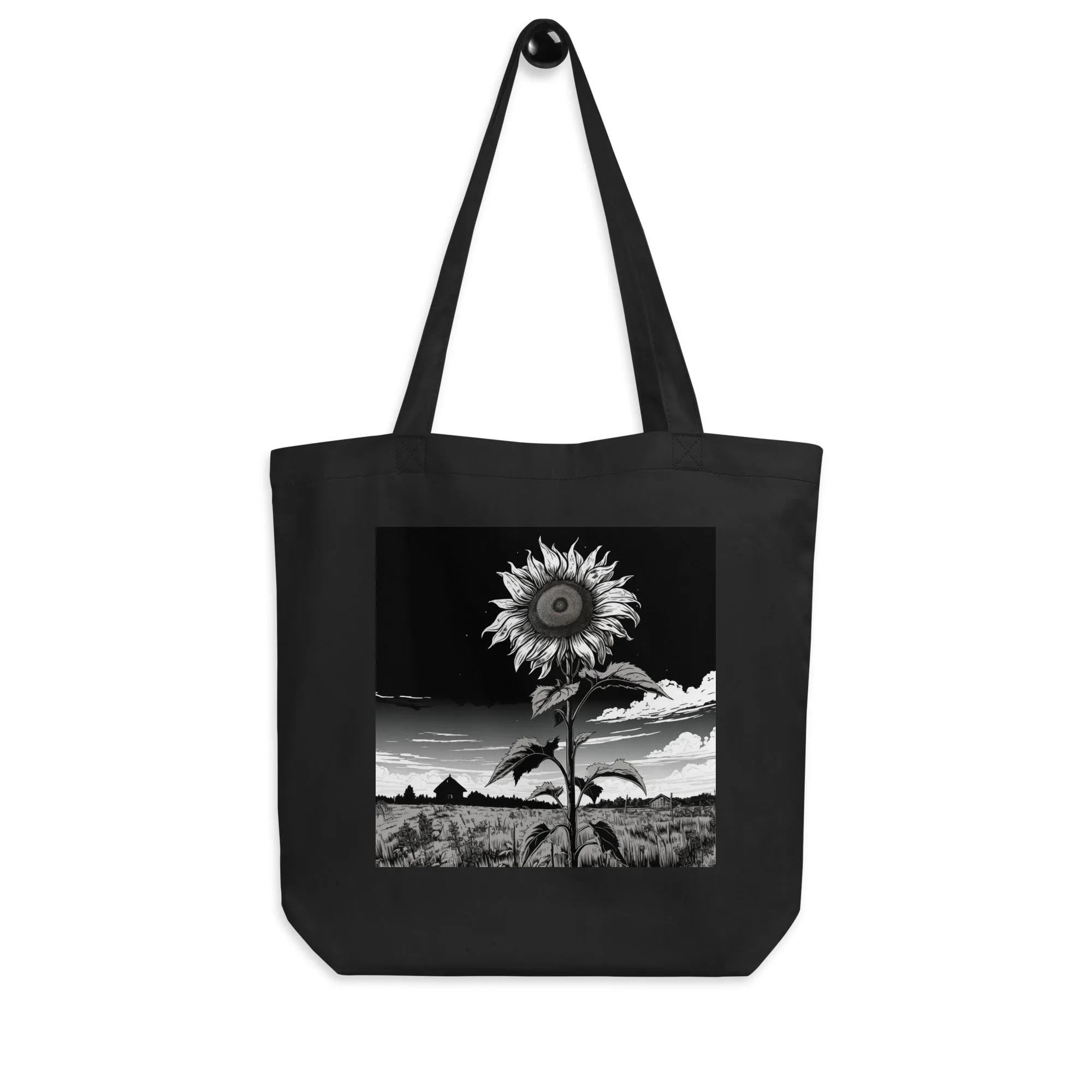 Natural Fiber Tote Bag Sunflower
