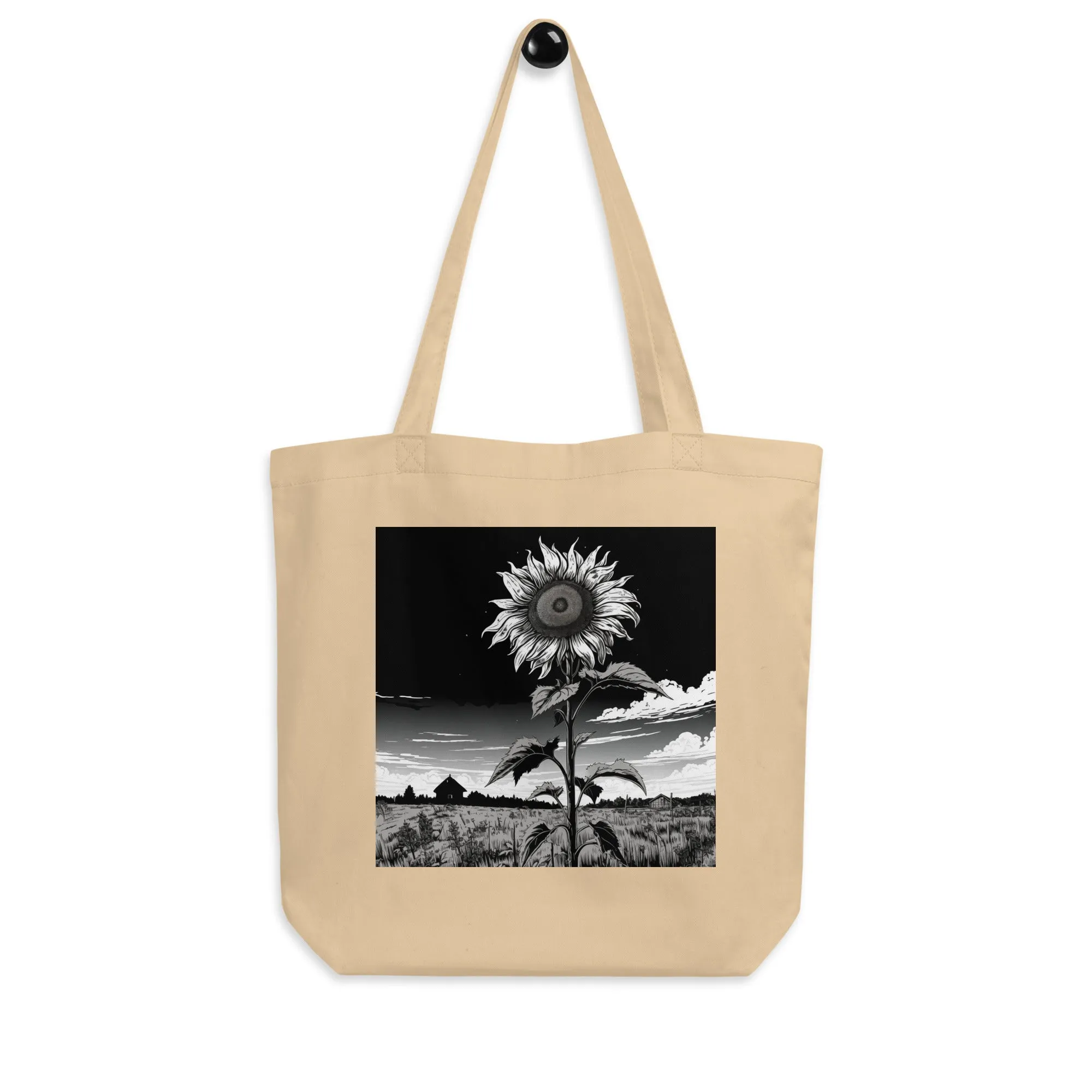 Natural Fiber Tote Bag Sunflower