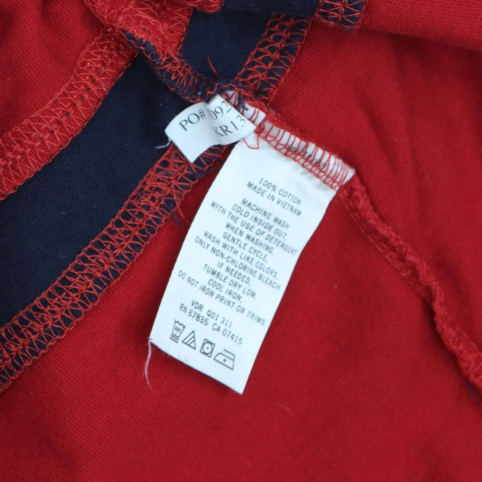 Nautica Mens Pullover 1/4 Zip Rugby Heavy Duty Shirt Red / Navy Blue XL