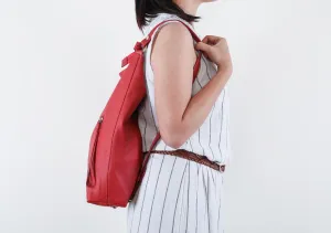 Neve Hobo Convertible Tote in Brick Red