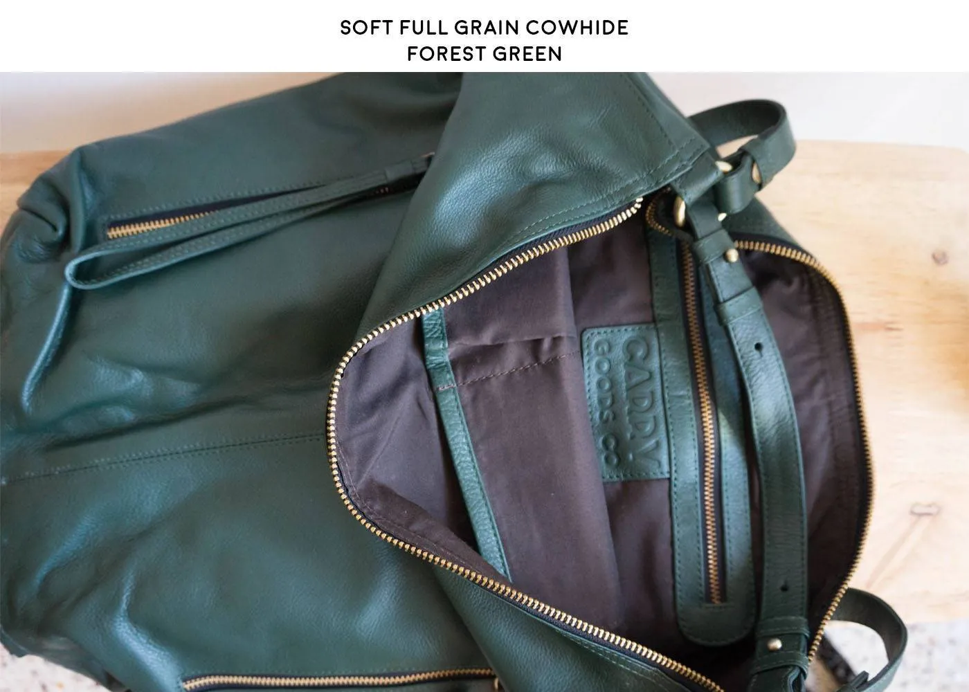 Neve Hobo Convertible Tote in Forest Green