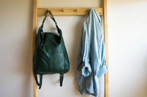Neve Hobo Convertible Tote in Forest Green