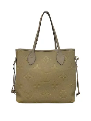 Nude Brown Neverfull MM Shoulder Bag Pouch Monogram Empreinte