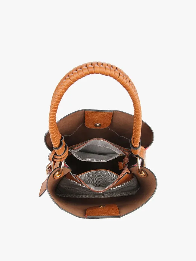 Olivia Leopard Contrast Hobo Bag