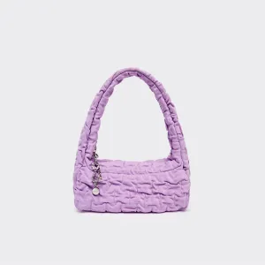 One Shoulder Pleated Toast Bag - Purple