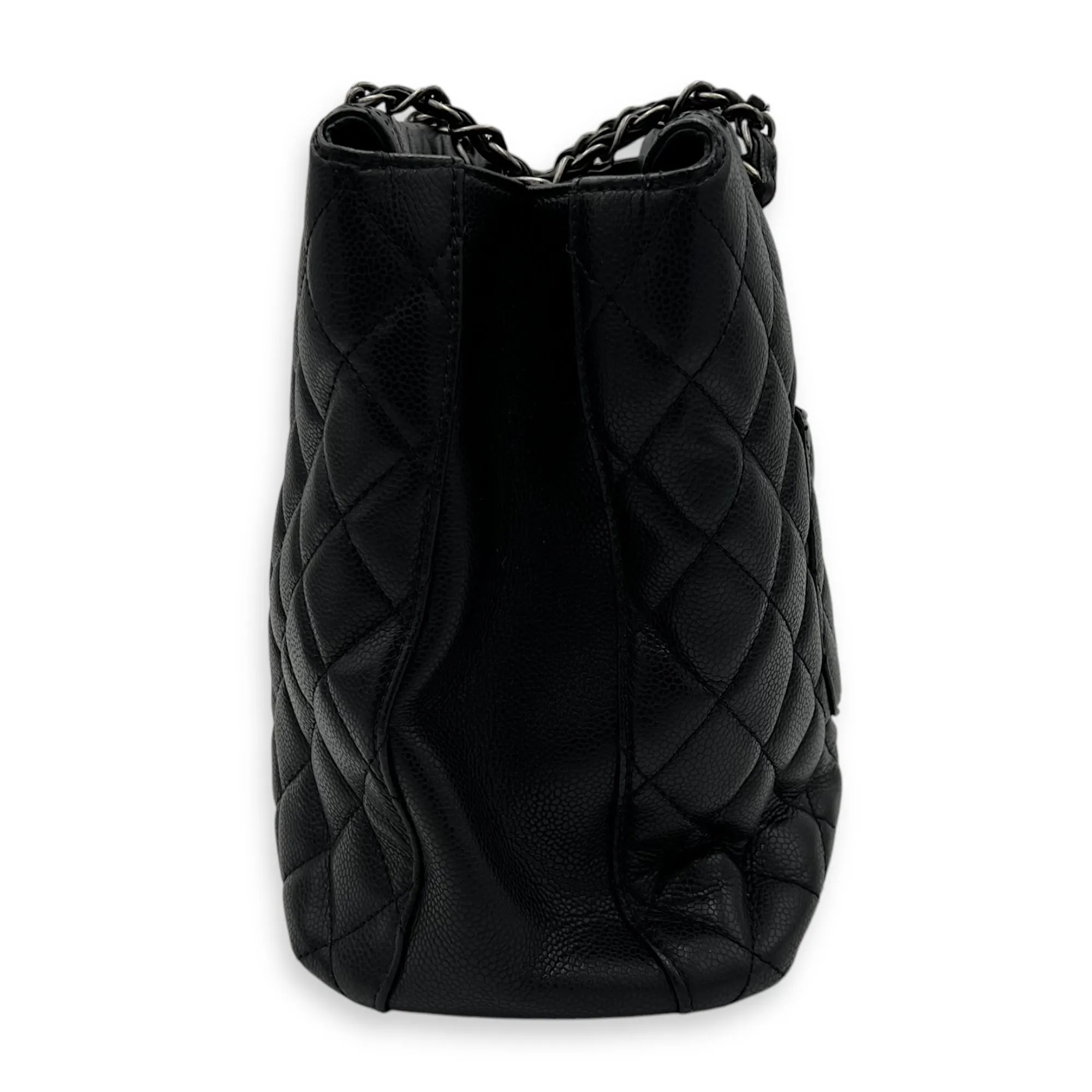 Others Black Tote Bag in Caviar Leather, Ruthenium hardware