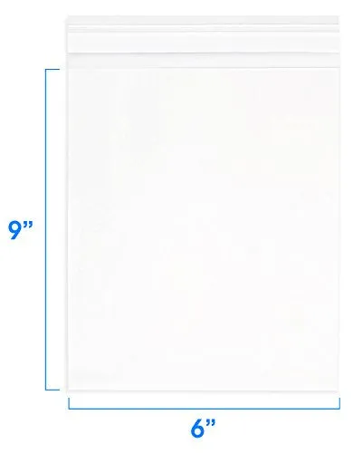 Pack It Chic - 6” X 9” (200/1000 Pack) Clear Resealable Polypropylene Bags - Fits 6X9 Prints, Photos, A7 A8 A9 Cards & Envelopes - Self Seal