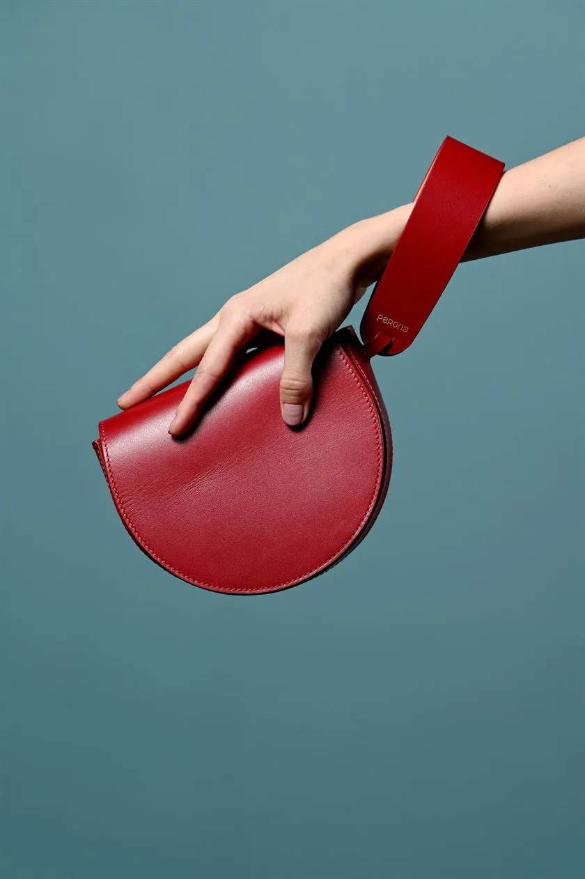 Perona   I   Lia I Women-Leather Bags& Accessories -Evening Bag-Pwb-Fv21-548-Red  AS7820