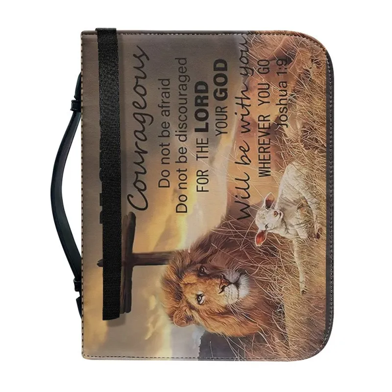 Personalized Bible Cover - Be Strong and Courageous Bible Cover - Customizable Christian Gift by CHRISTIANARTBAG - CAB02210524.