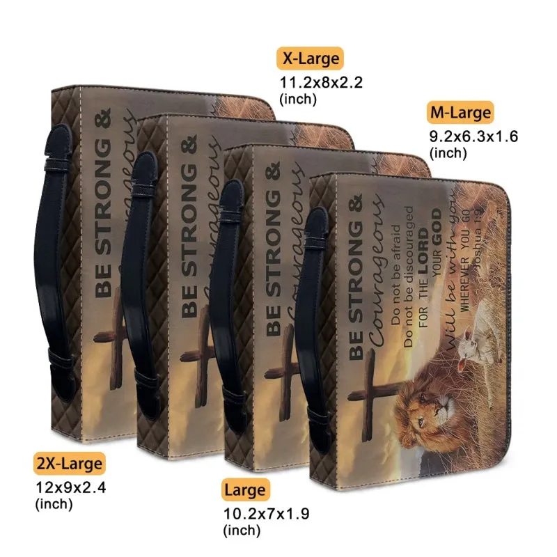 Personalized Bible Cover - Be Strong and Courageous Bible Cover - Customizable Christian Gift by CHRISTIANARTBAG - CAB02210524.
