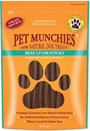 Pet Munchies Beef Liver Sticks 90 gm x 8 bags
