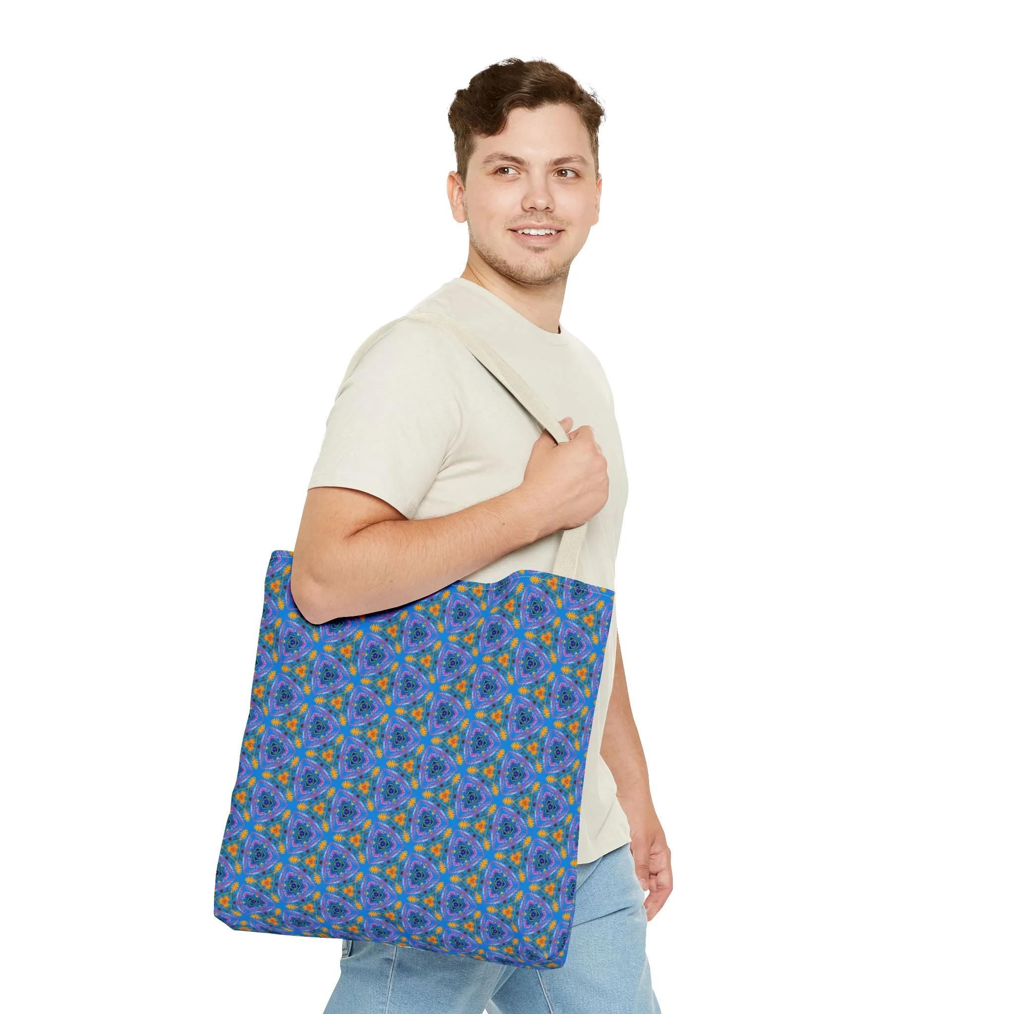 Petal Prism Adventure Tote Bag - Where Petals and Patterns Meet Adventure! Available in 3 sizes.