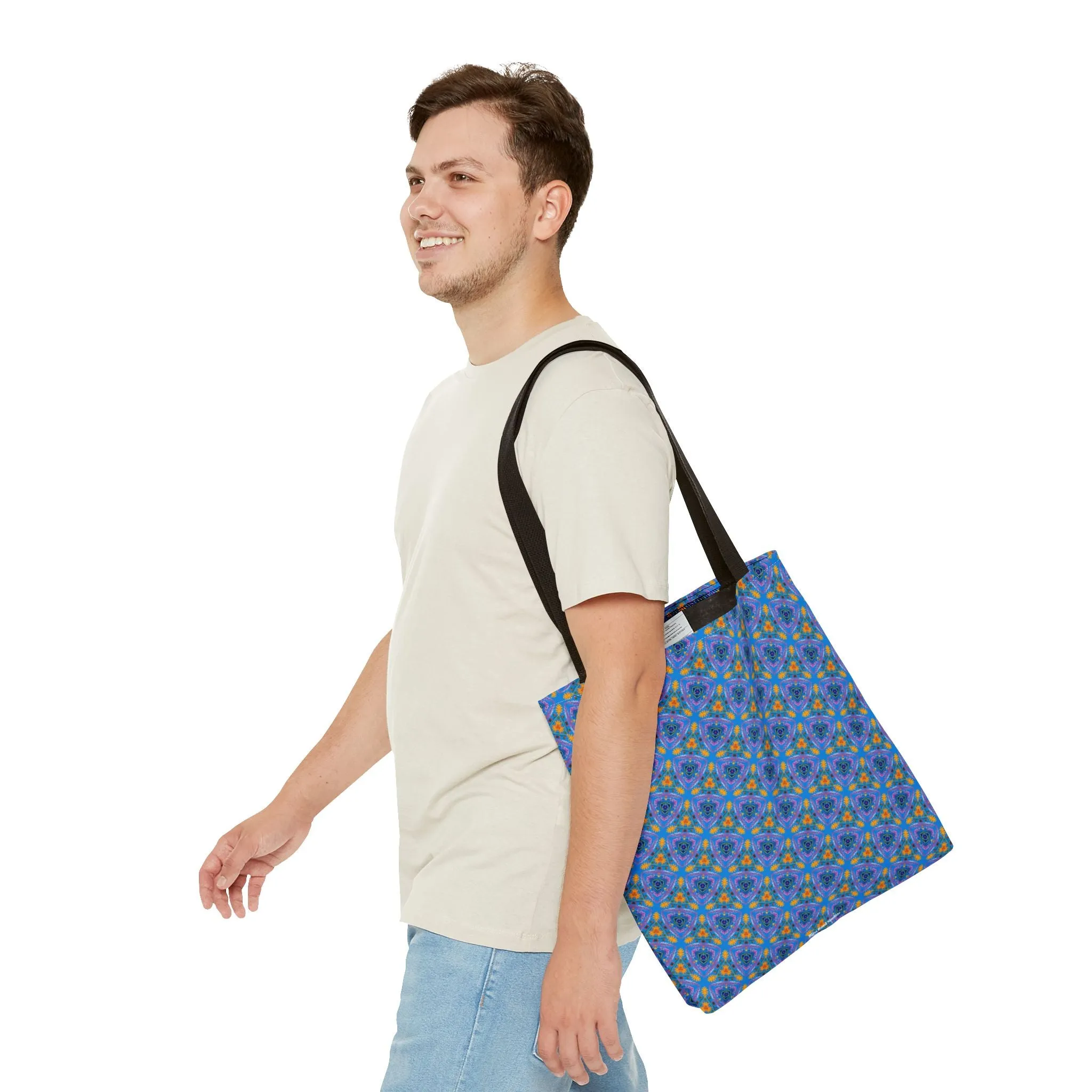 Petal Prism Adventure Tote Bag - Where Petals and Patterns Meet Adventure! Available in 3 sizes.