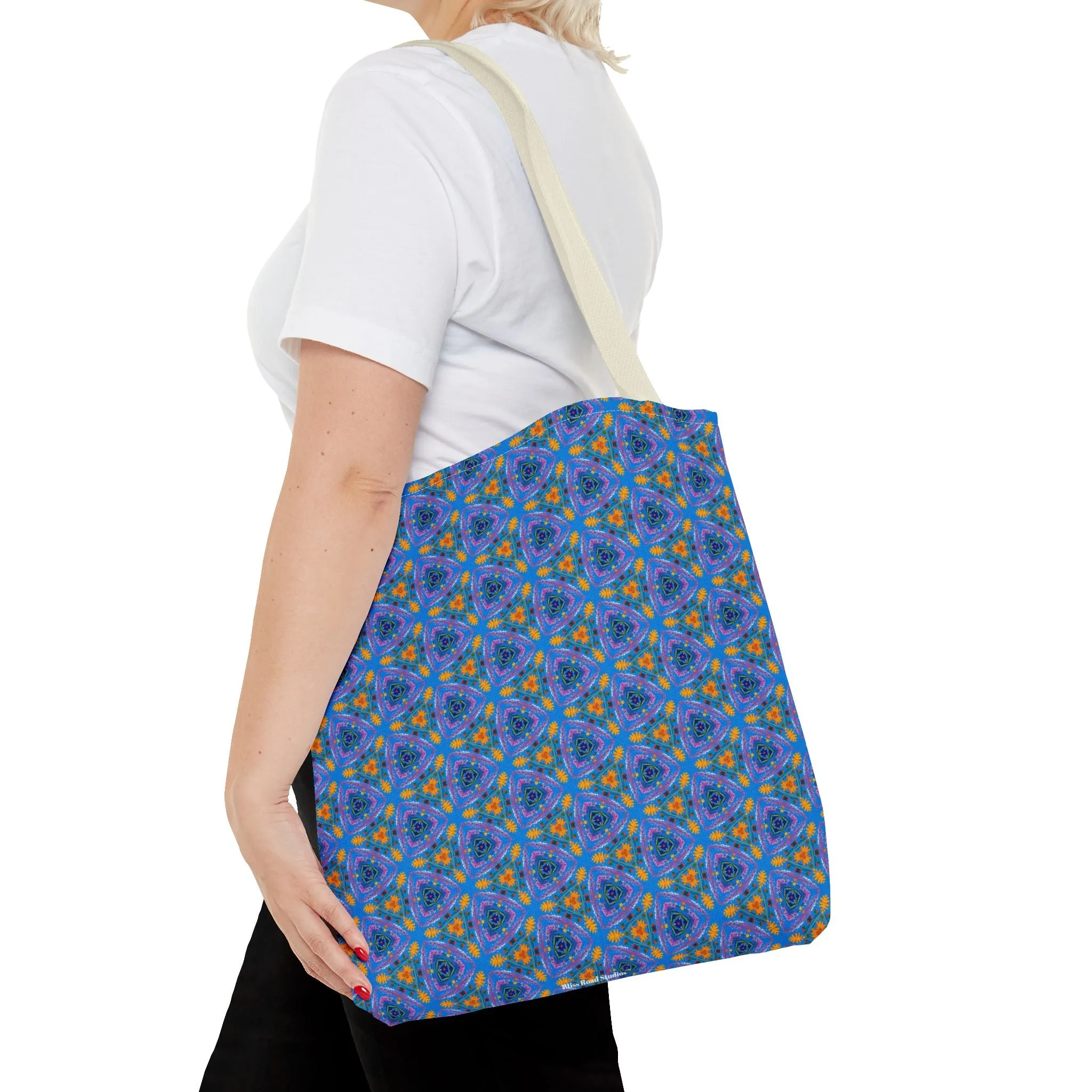 Petal Prism Adventure Tote Bag - Where Petals and Patterns Meet Adventure! Available in 3 sizes.