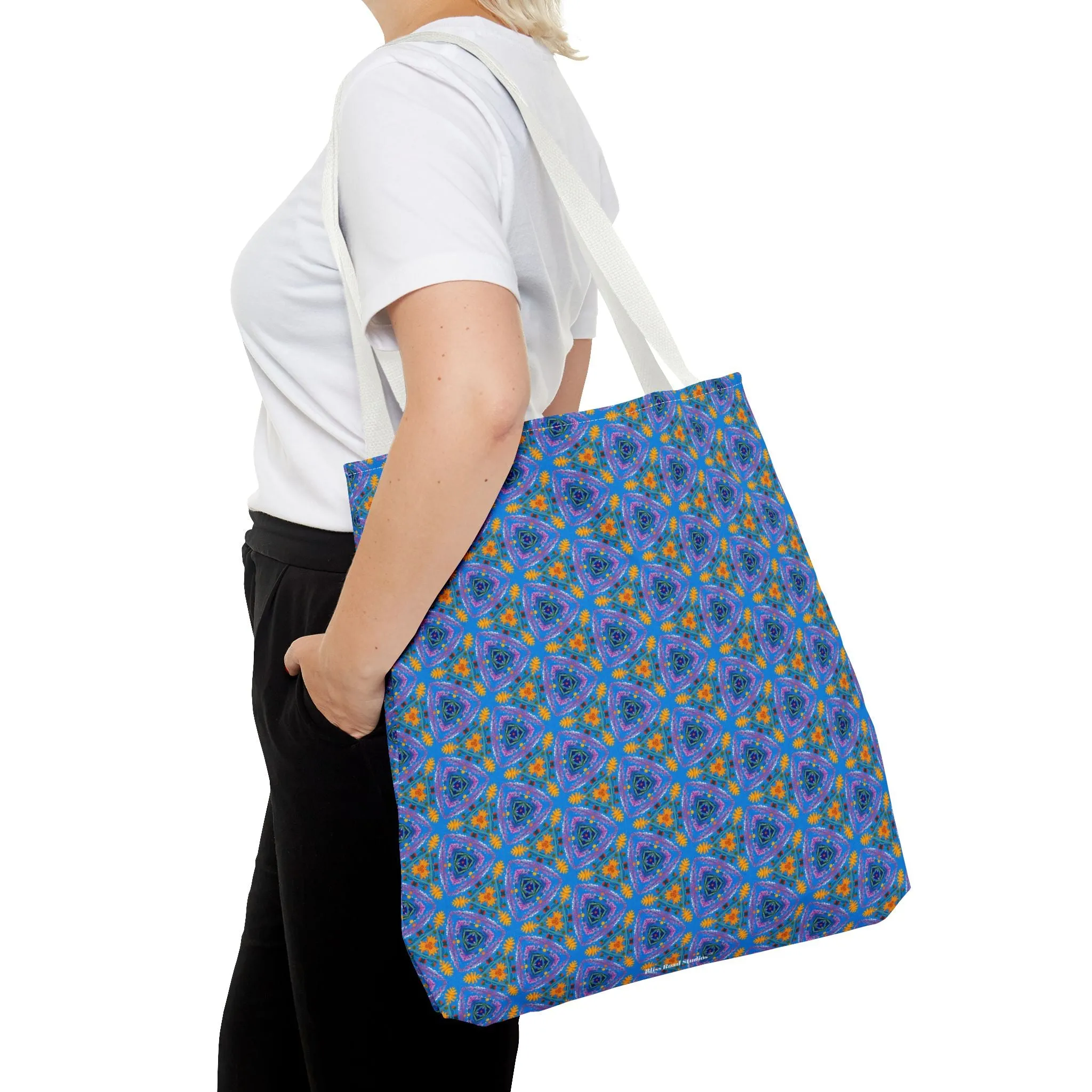 Petal Prism Adventure Tote Bag - Where Petals and Patterns Meet Adventure! Available in 3 sizes.