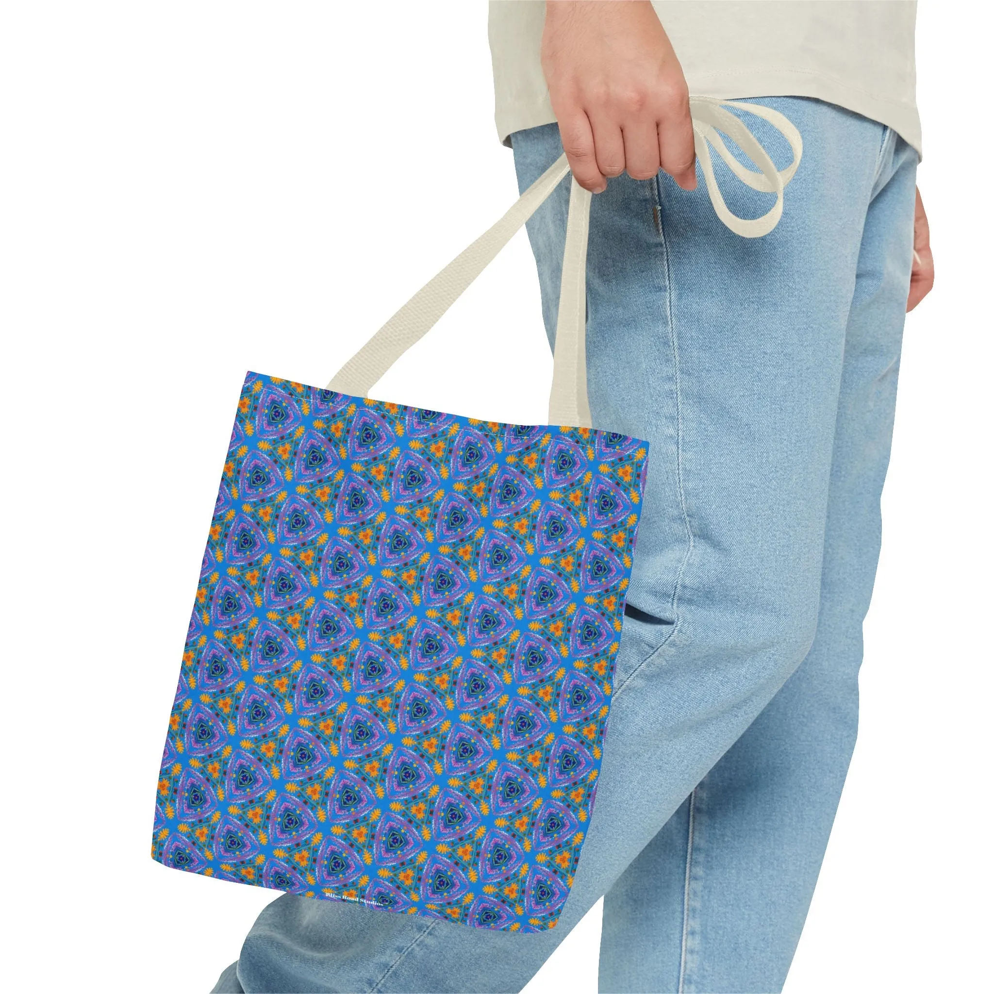 Petal Prism Adventure Tote Bag - Where Petals and Patterns Meet Adventure! Available in 3 sizes.