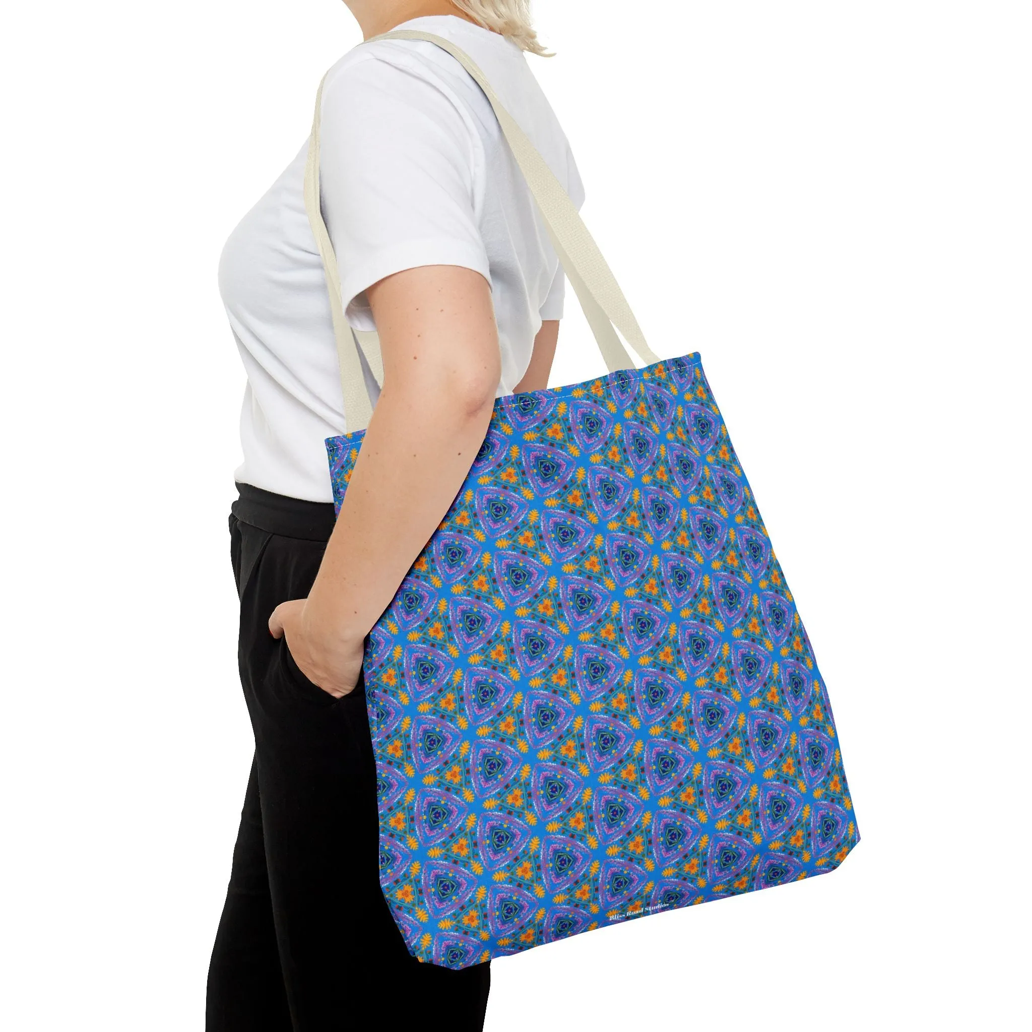 Petal Prism Adventure Tote Bag - Where Petals and Patterns Meet Adventure! Available in 3 sizes.