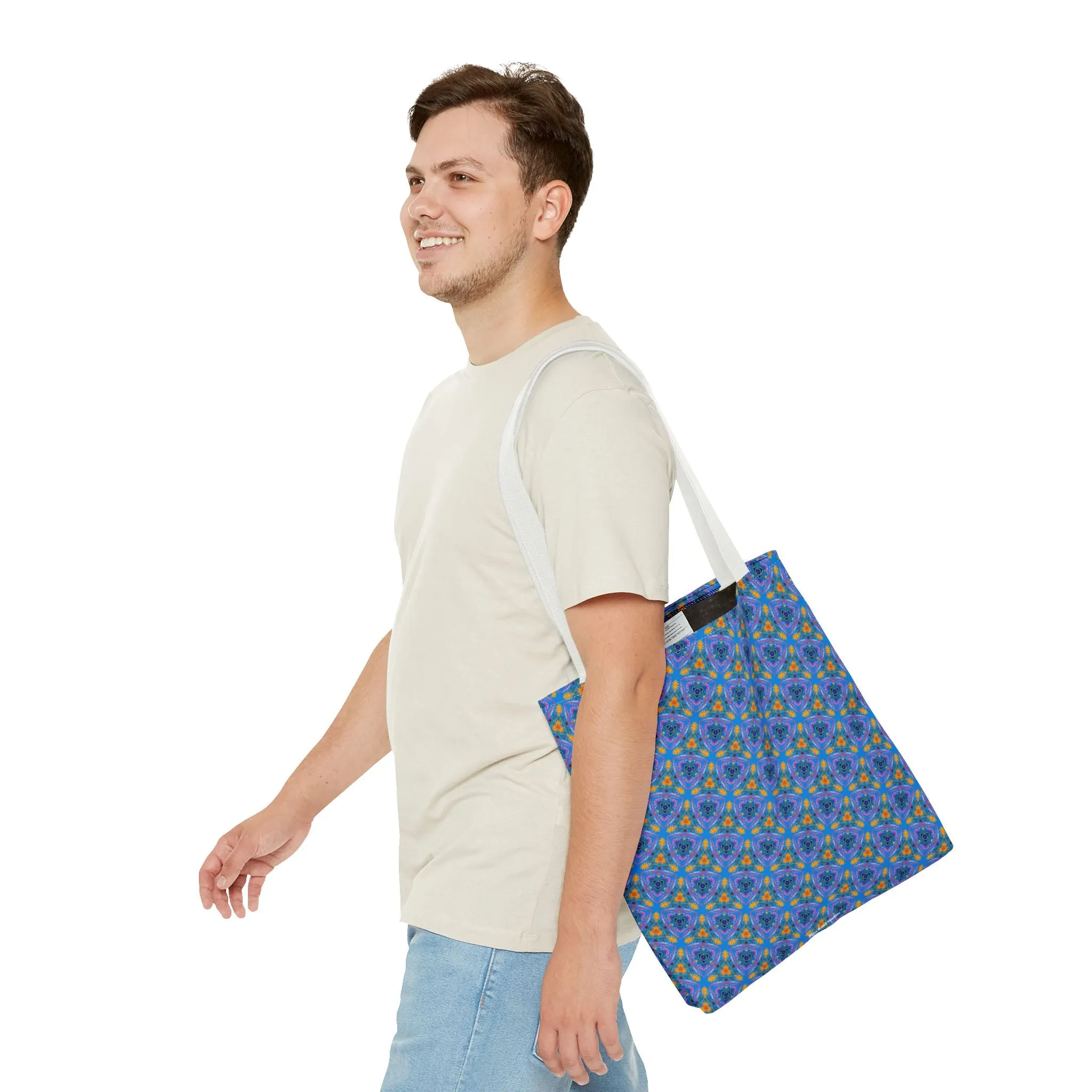 Petal Prism Adventure Tote Bag - Where Petals and Patterns Meet Adventure! Available in 3 sizes.
