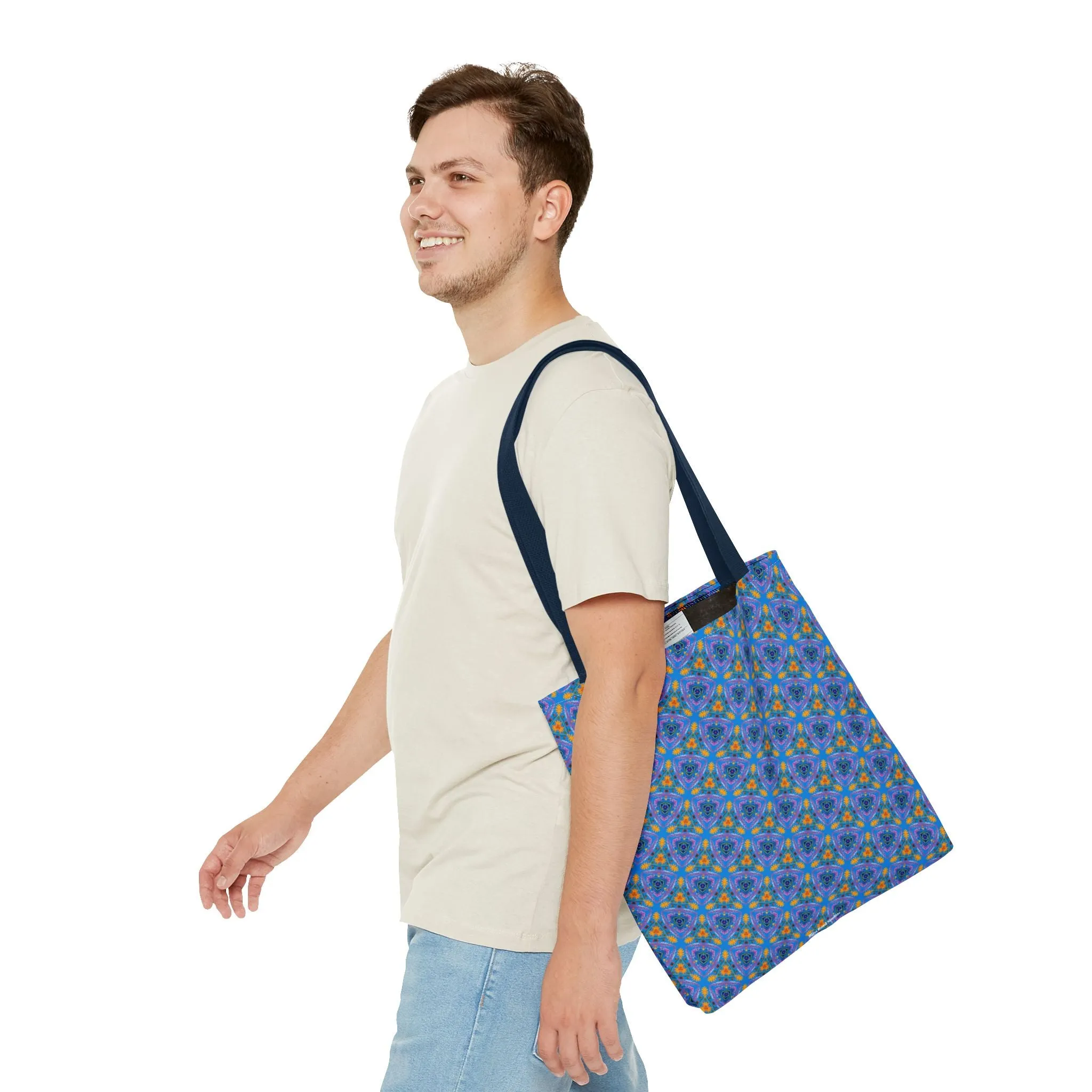 Petal Prism Adventure Tote Bag - Where Petals and Patterns Meet Adventure! Available in 3 sizes.