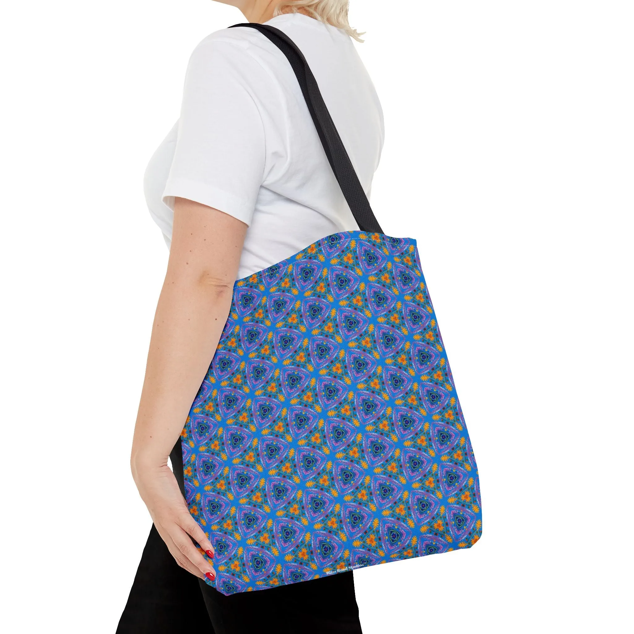Petal Prism Adventure Tote Bag - Where Petals and Patterns Meet Adventure! Available in 3 sizes.