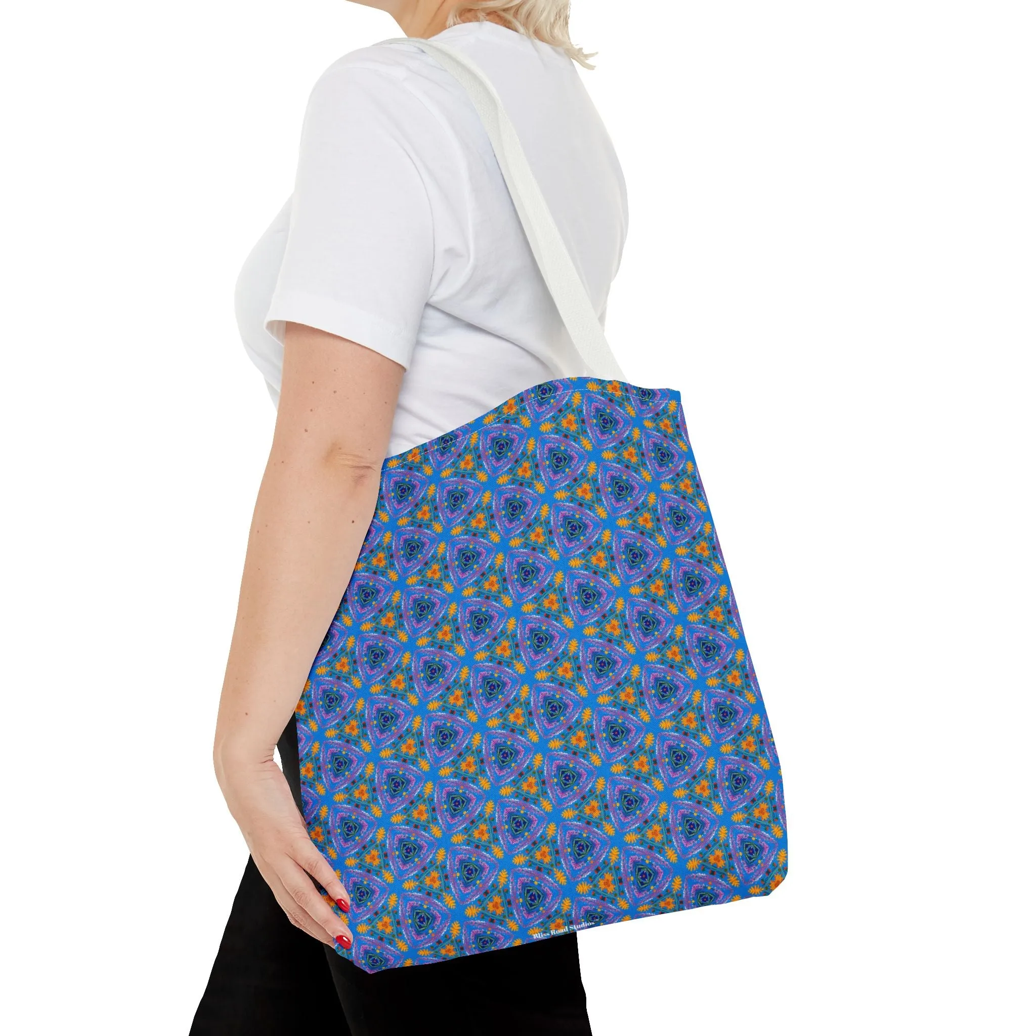 Petal Prism Adventure Tote Bag - Where Petals and Patterns Meet Adventure! Available in 3 sizes.