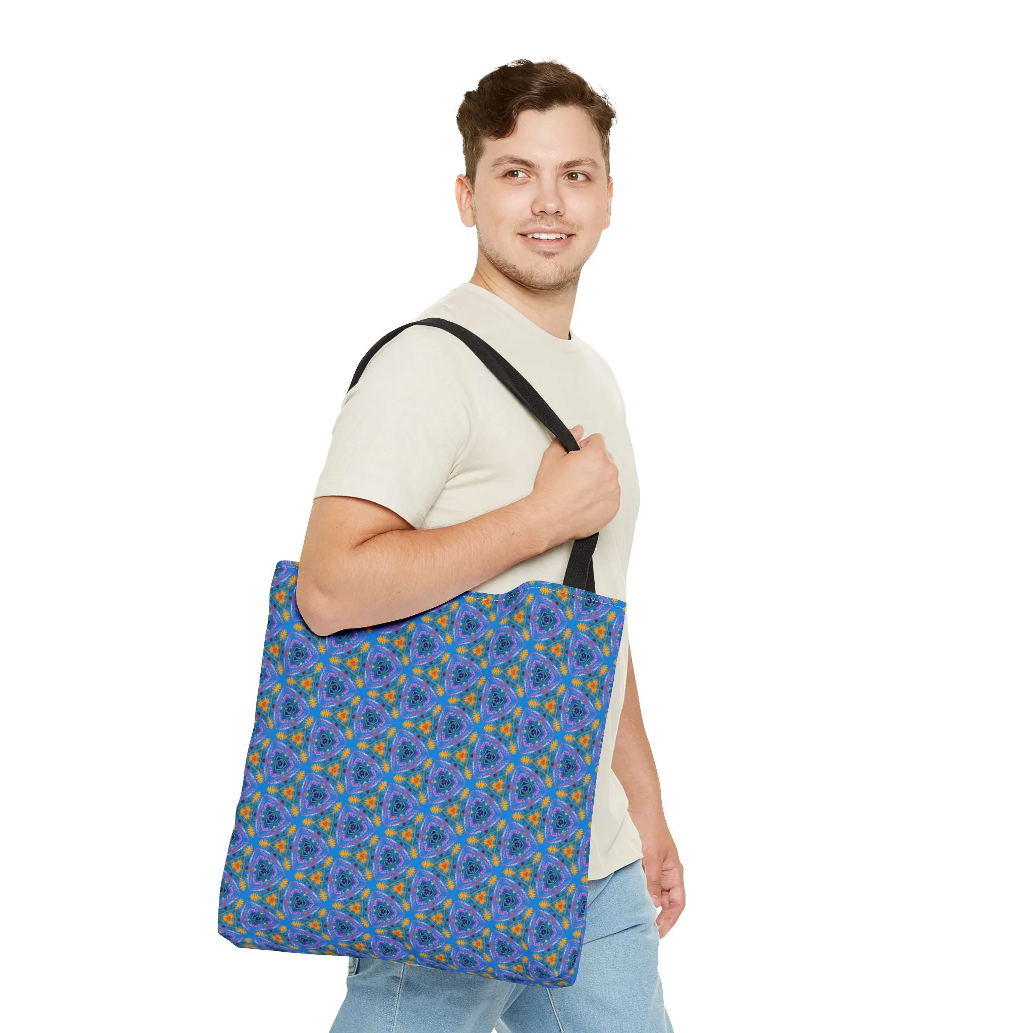 Petal Prism Adventure Tote Bag - Where Petals and Patterns Meet Adventure! Available in 3 sizes.