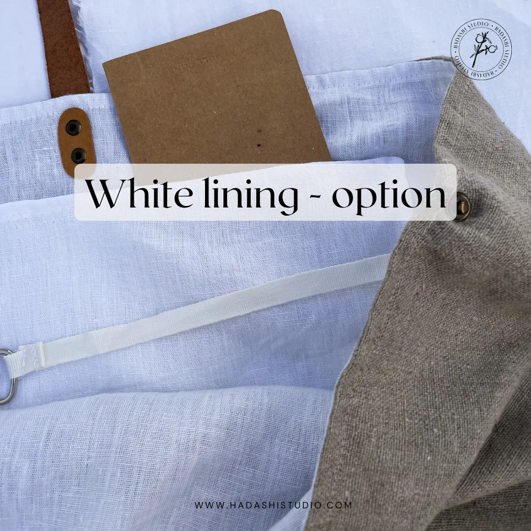 PETITE bag: natural with leather handles