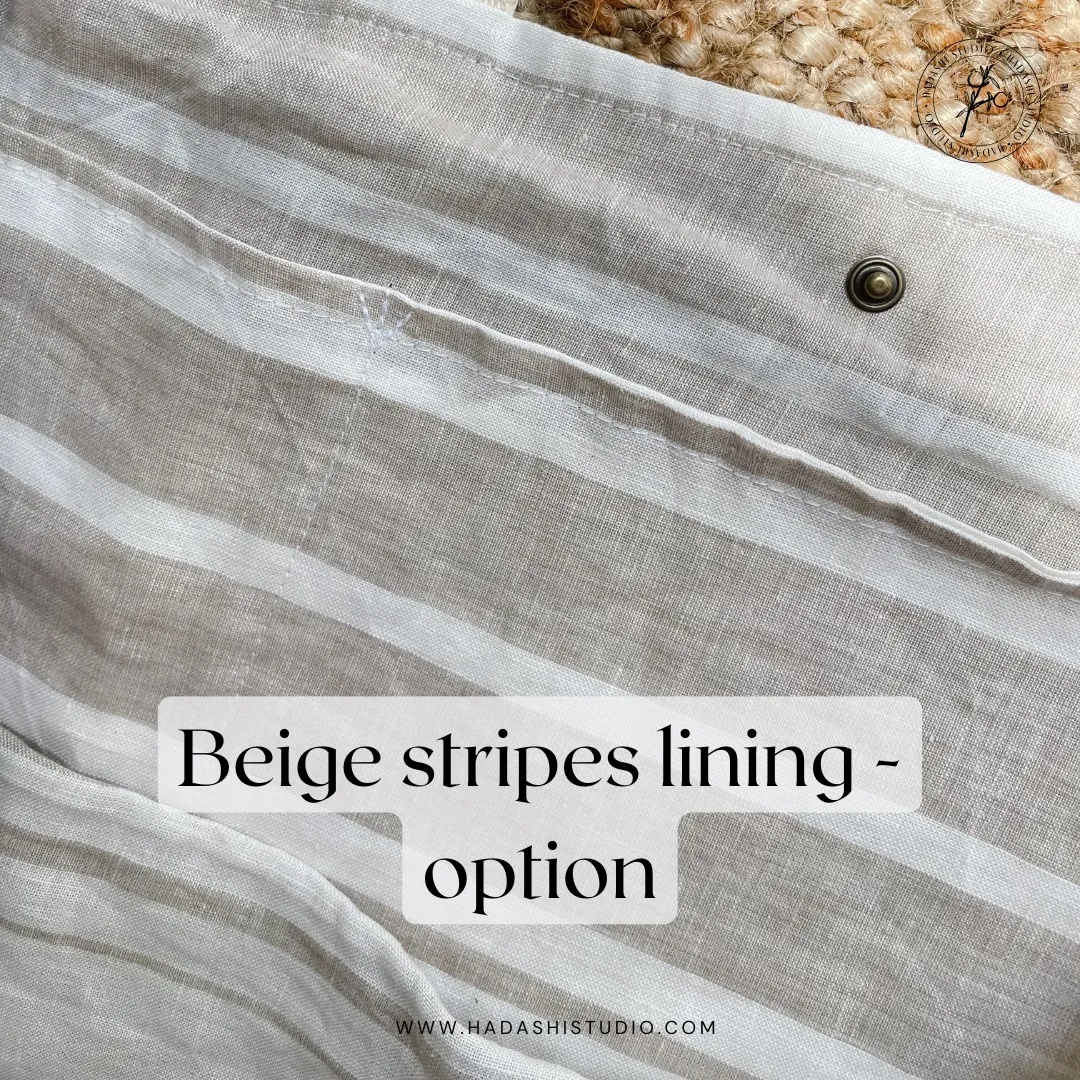 PETITE bag: natural with leather handles