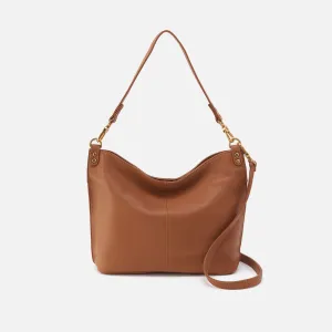 Pier Shoulder Bag In Pebbled Leather - Warm Honey