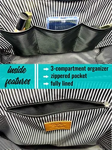 Plain Black Tessa Tote Bag