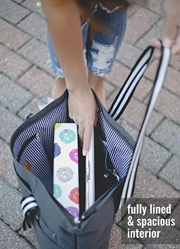 Plain Black Tessa Tote Bag