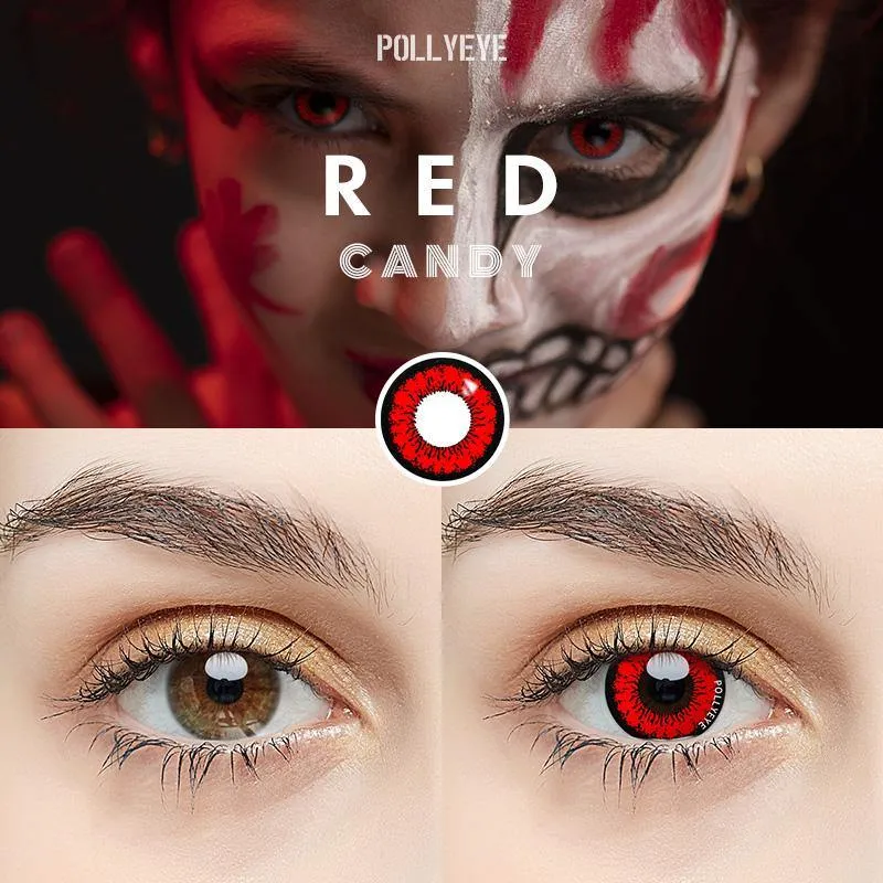 Pollyeye Candy Red Colored Contact Lenses