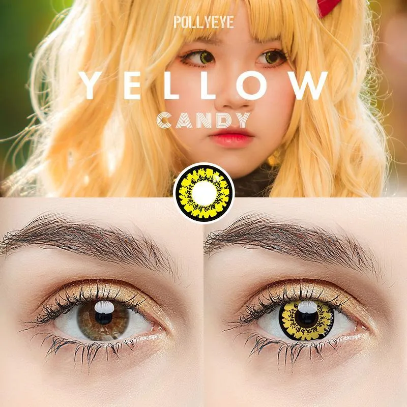 Pollyeye Candy Yellow Colored Contact Lenses