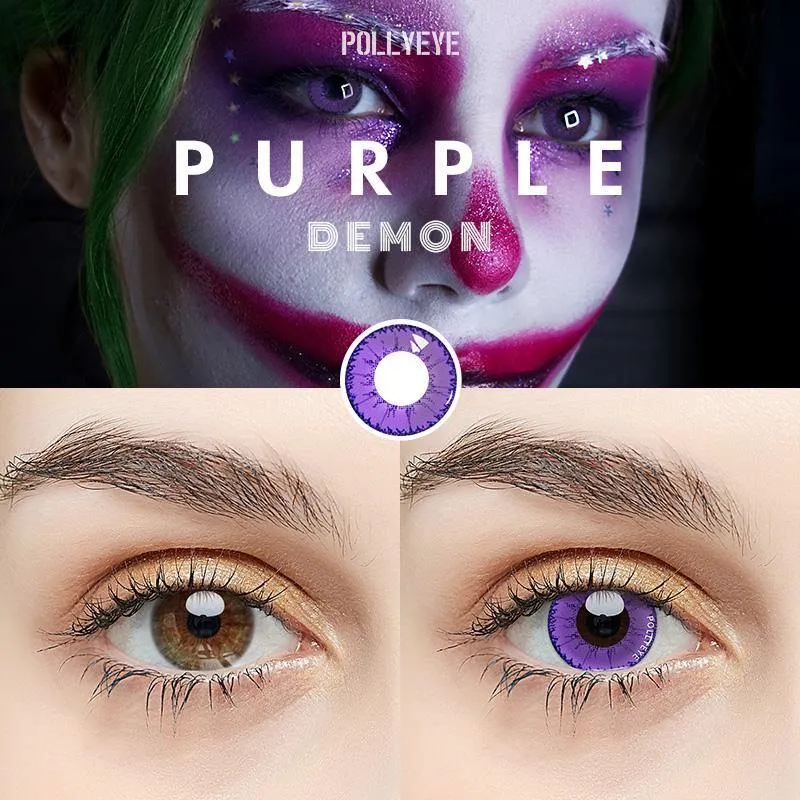 Pollyeye Demon Purple Colored Contact Lenses