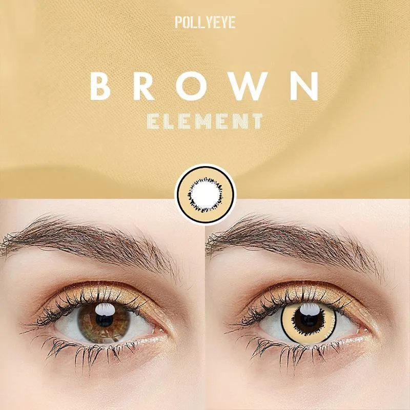 Pollyeye Element Brown Colored Contact Lenses