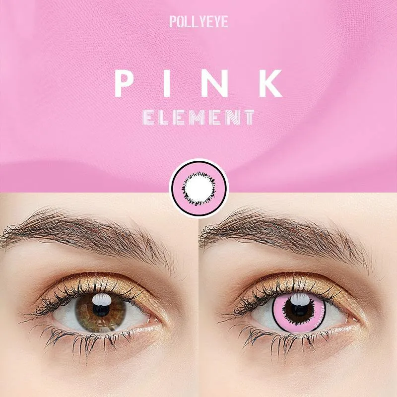 Pollyeye Element Pink Colored Contact Lenses