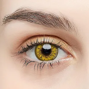 Pollyeye Love Words Yellow Colored Contact Lenses