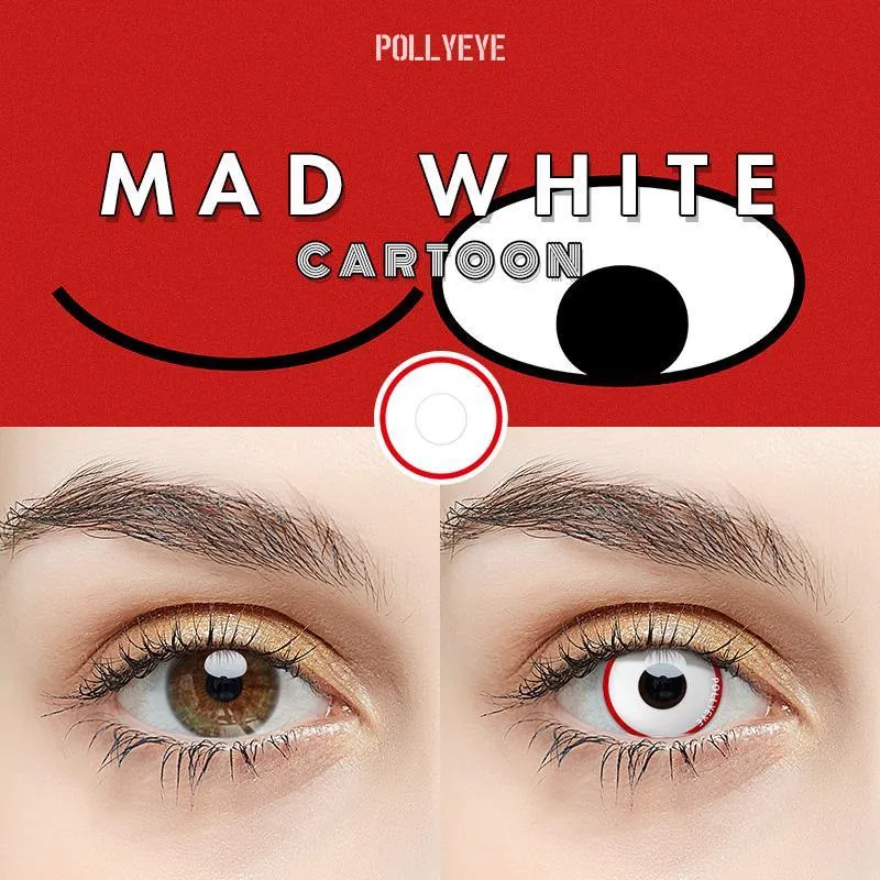 Pollyeye MAD White Colored Contact Lenses